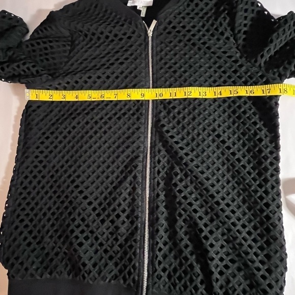 STATE Game On Black Netting Lace Bomber street goth whimsigoth Jacket Small - Picture 9 of 9